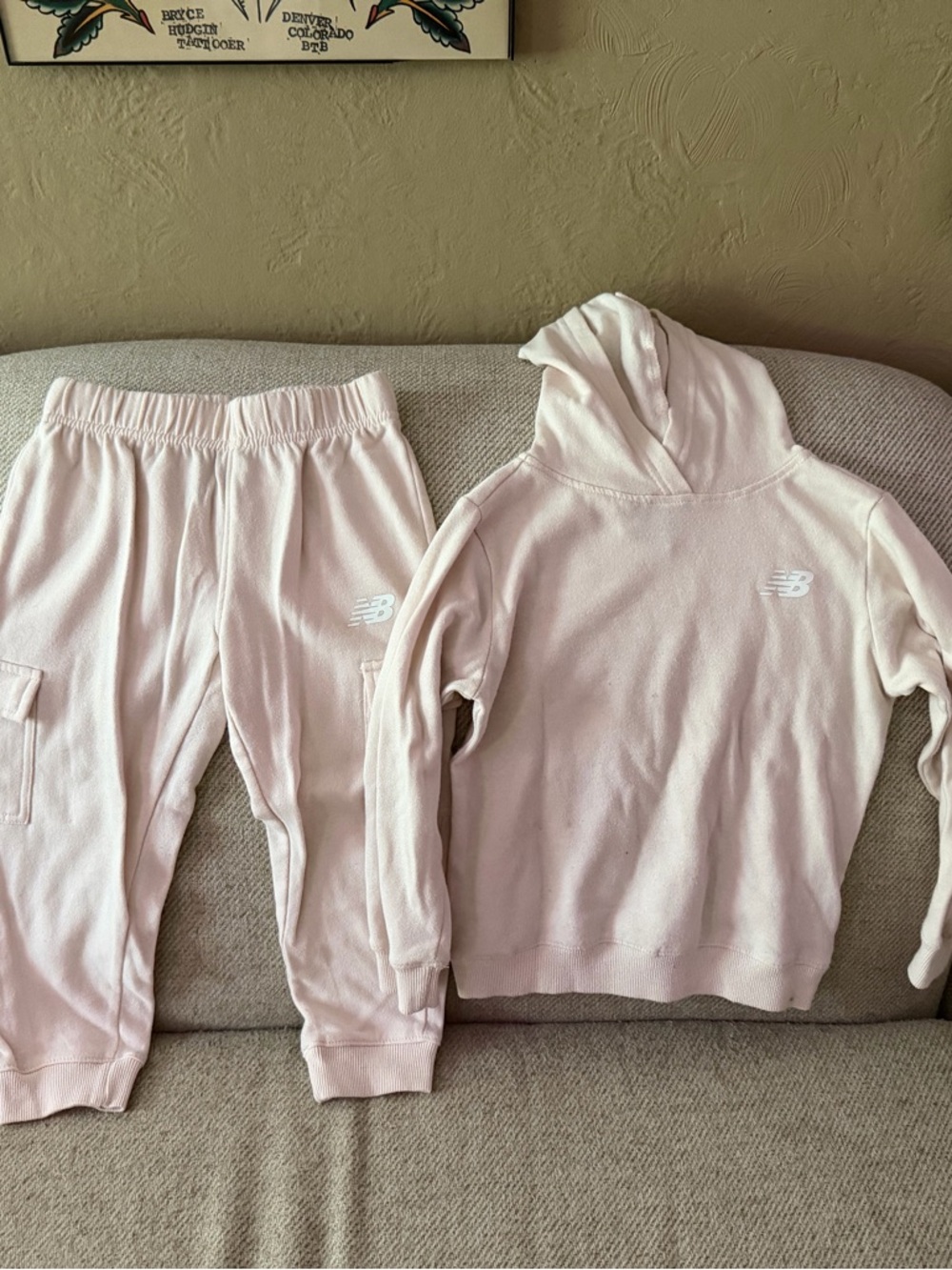 New Balance Light Pink Kids Hoodie & Joggers Set